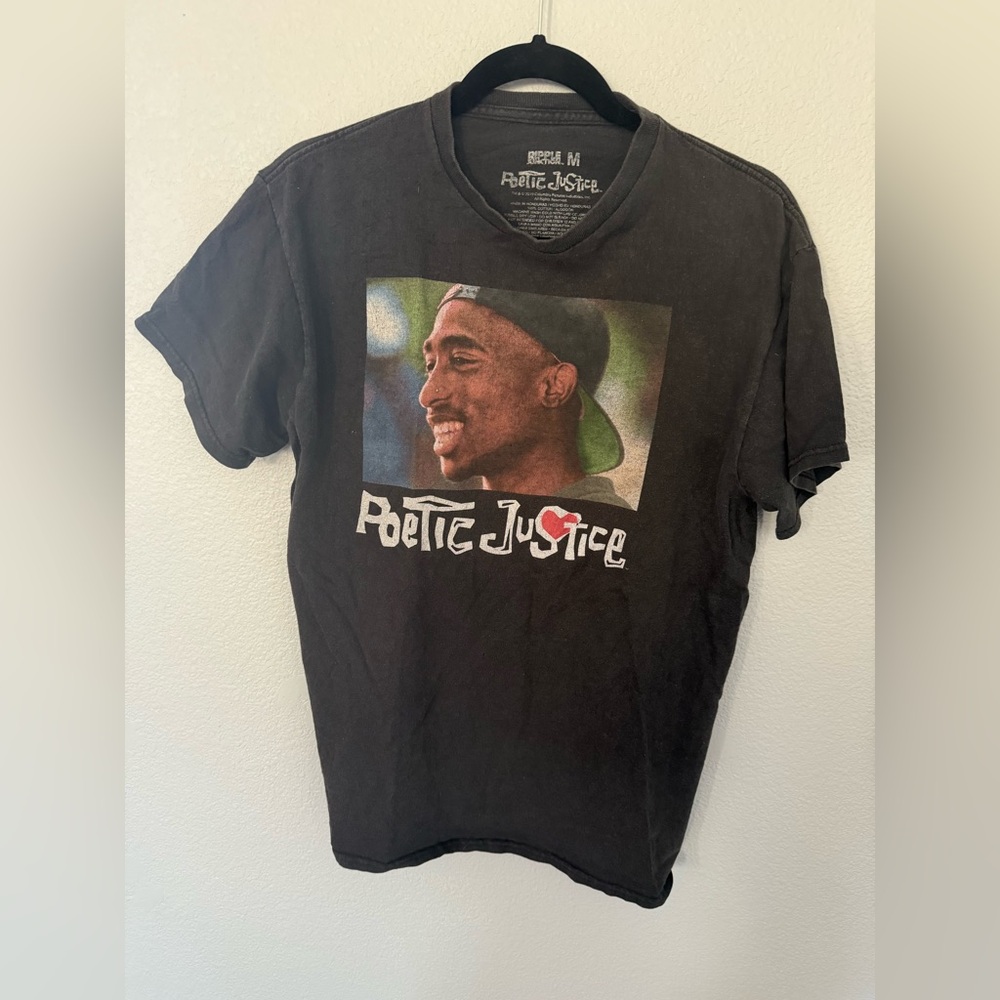 Charcoal Poetic Justice Graphic Tee Size Medium